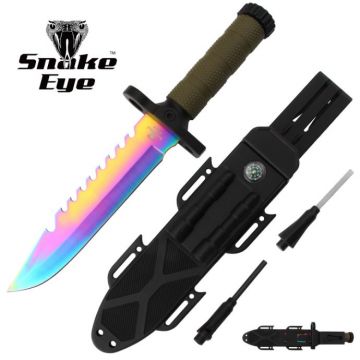 Snake Eye Tactical Fixed Blade Survival Hunting Knife SE-5240-1